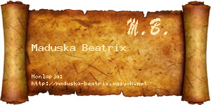 Maduska Beatrix névjegykártya